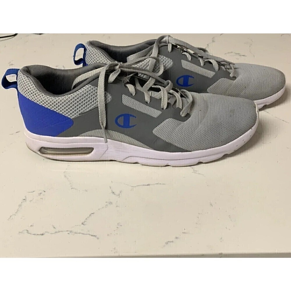 Champion Men's Size 10.5 Concur Grey Blue X Cell‎ Runner Lace Up Shoes Sneakers